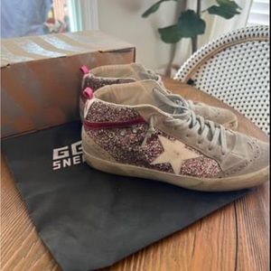 Pink Glitter Midstar Golden Goose size 39